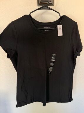 Banana Republic Black Short Sleeve Crew Neck Tee
